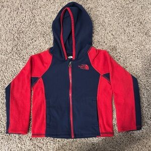 The North Face Navy and Red Zip-Up Jacket